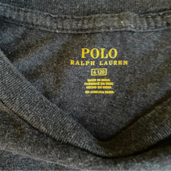 Kids’ Polo Navy Long Sleeved Shirt - Picture 2 of 6